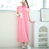 大きいサイズ レディース ポロワンピース　goldy-1484 ピンク