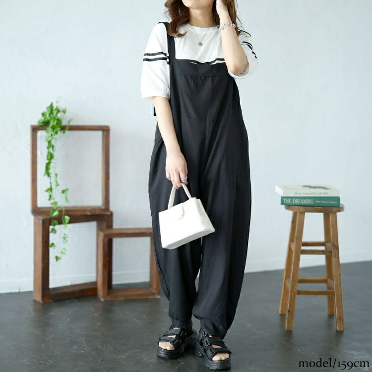 大きいサイズ レディース サルエルサロペット　goldy-1478 【メール便可】