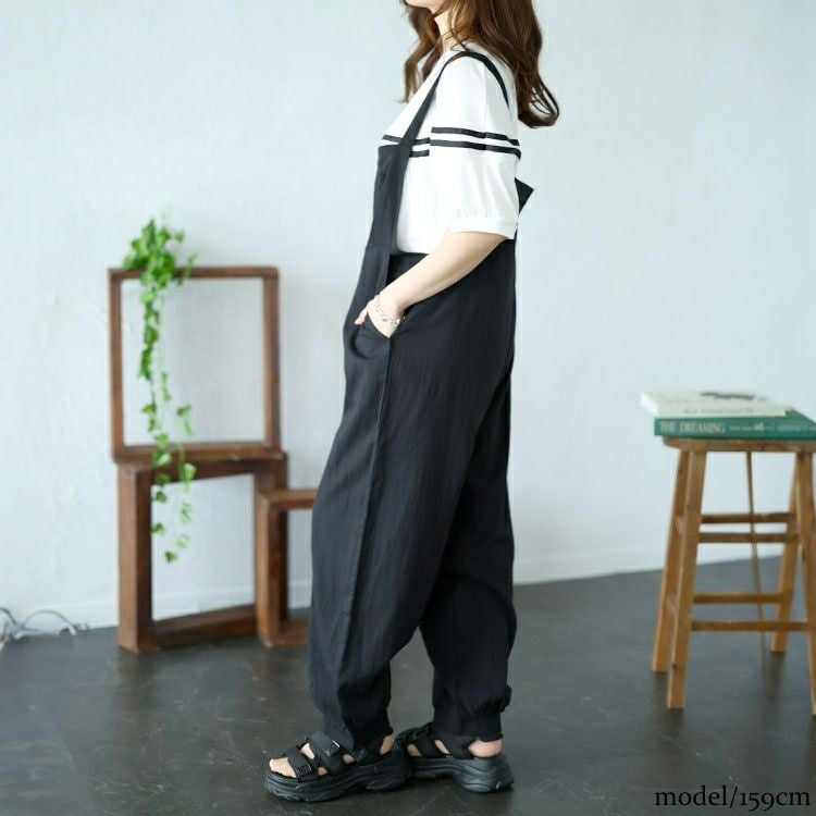 大きいサイズ レディース サルエルサロペット　goldy-1478 【メール便可】