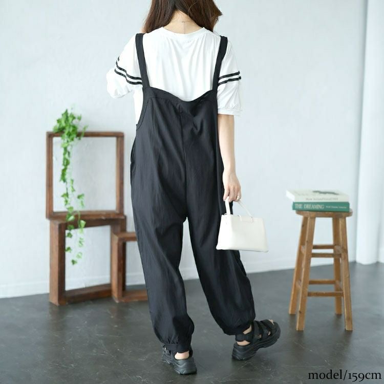 大きいサイズ レディース サルエルサロペット　goldy-1478 【メール便可】