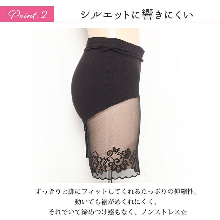 大きいサイズ レディース 股ズレ防止メッシュパンツ　goldy-1488 【メール便可】