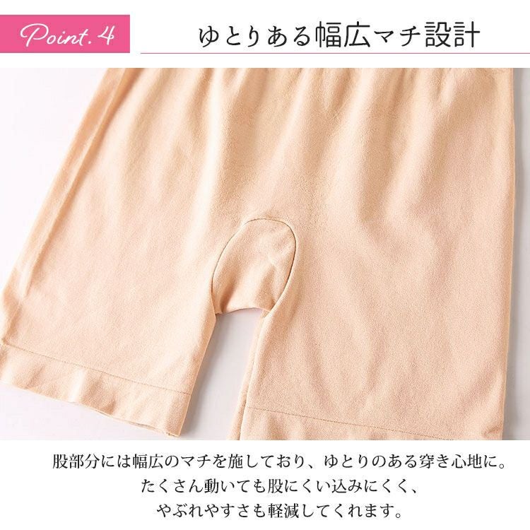 大きいサイズ レディース 股ズレ防止3分丈パンツ　goldy-1489 【メール便可】