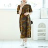 大きいサイズ レディース 迷彩柄ロングワンピース　goldy-1476 【ゆうパケット可】 カーキ