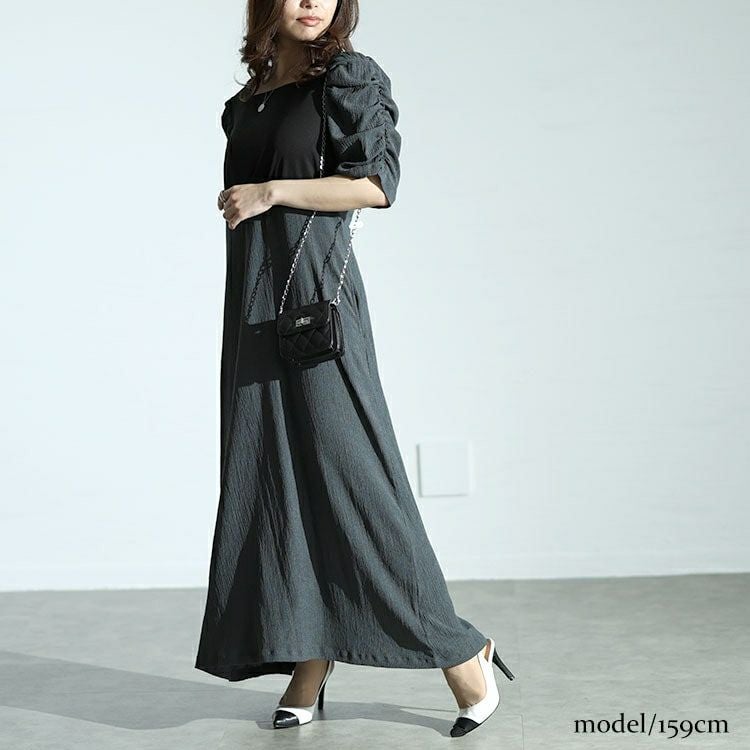 大きいサイズ レディース パワショルドッキングワンピース　maru-30014