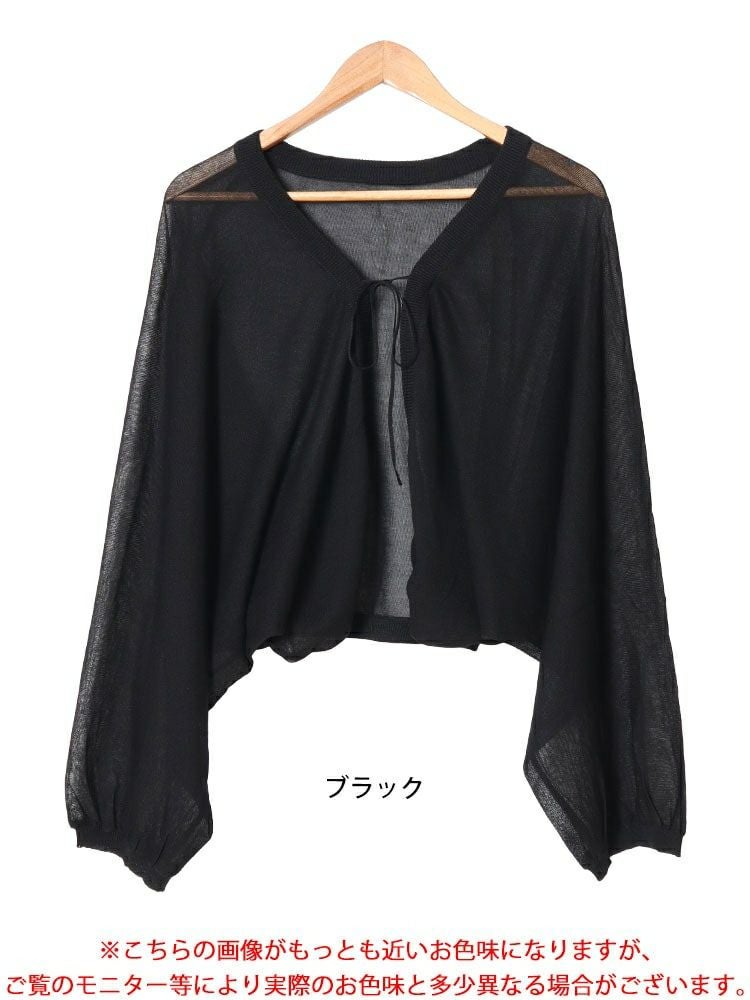 大きいサイズ レディース シアーニットボレロ　maru-20001 【メール便可】