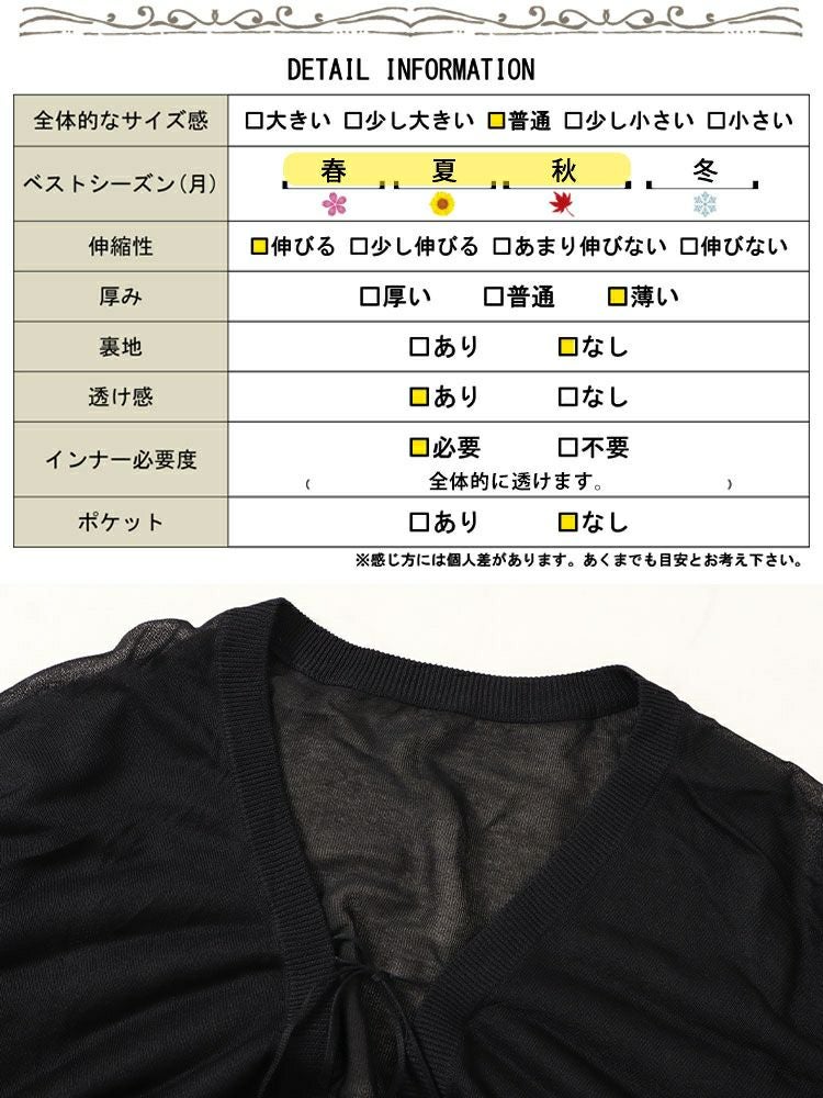 大きいサイズ レディース シアーニットボレロ　maru-20001 【メール便可】