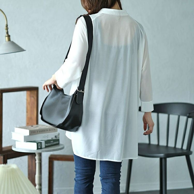 大きいサイズ レディース タック入りテールカットスキッパーブラウス　maru-30029 【メール便可】