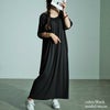 大きいサイズ レディース パフスリーブギャザーマキシワンピース　maru-30028 ブラック