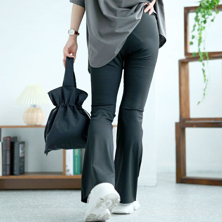 大きいサイズ レディース Vウエストフレアパンツ　goldy-1507 【メール便可】