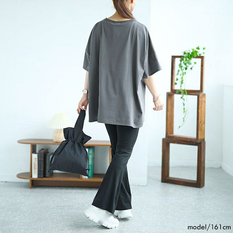 大きいサイズ レディース Vウエストフレアパンツ　goldy-1507 【メール便可】