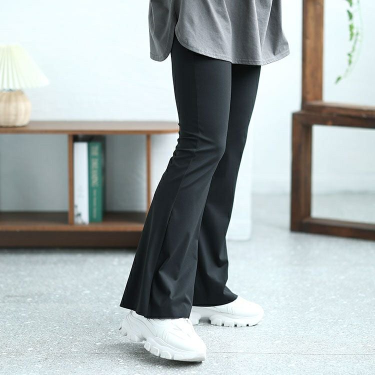 大きいサイズ レディース Vウエストフレアパンツ　goldy-1507 【メール便可】