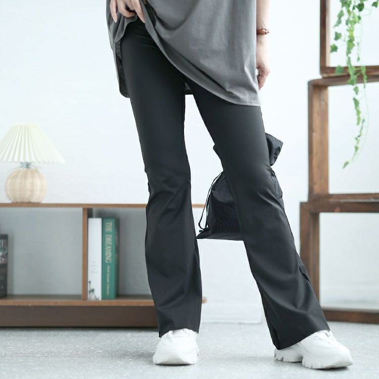 大きいサイズ レディース Vウエストフレアパンツ　goldy-1507 【メール便可】