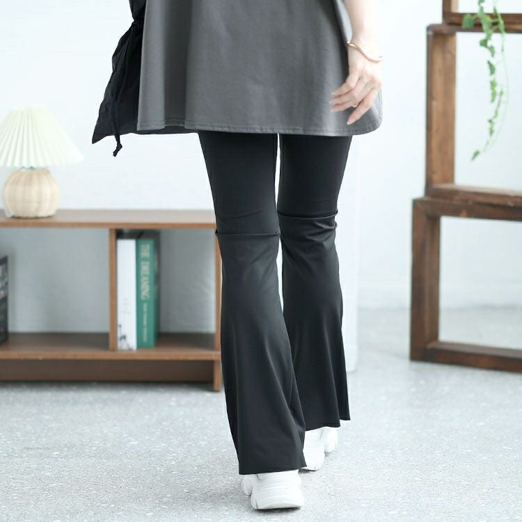 大きいサイズ レディース Vウエストフレアパンツ　goldy-1507 【メール便可】