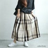 大きいサイズ レディース タータンチェックタックフレアスカート　maru-30030 アイボリー