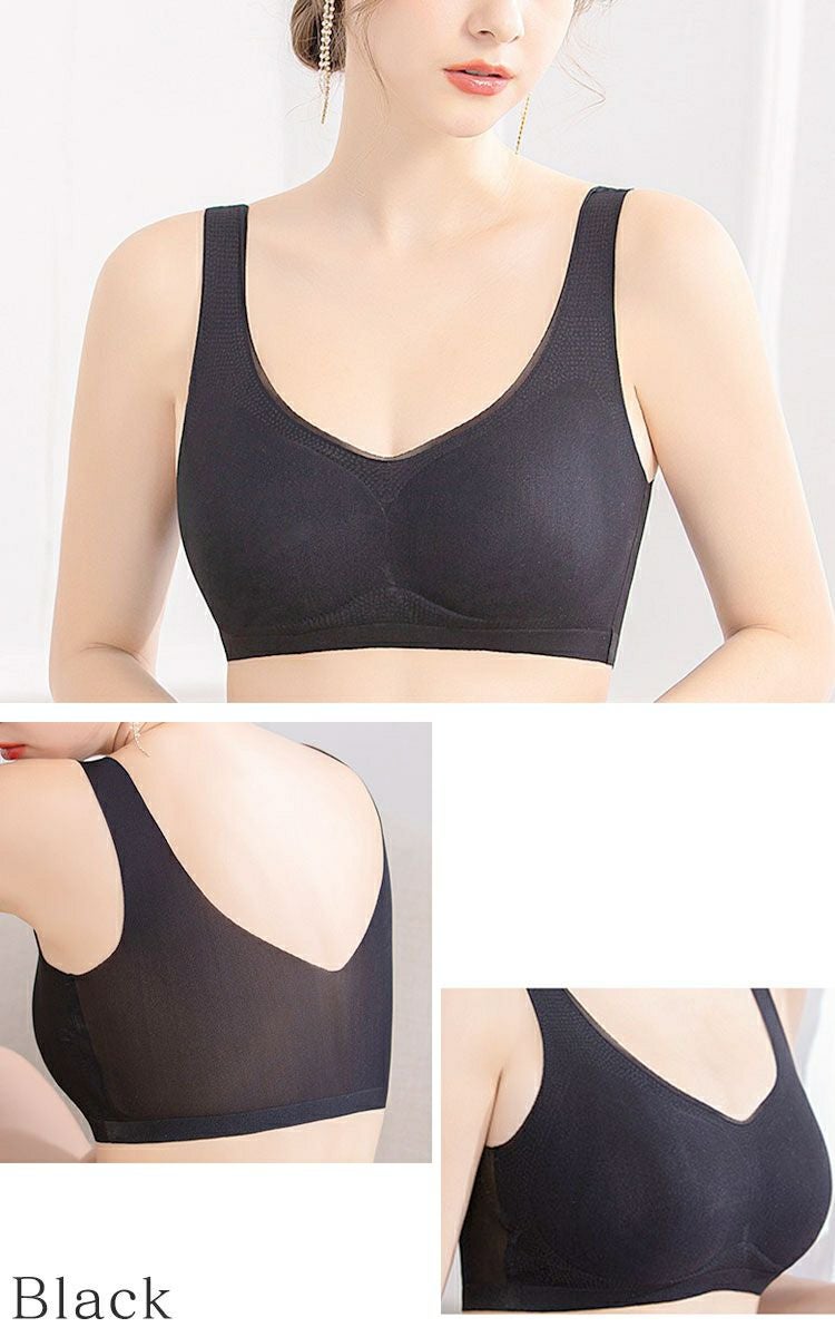 大きいサイズ レディース 極薄シームレスブラジャー　goldy-1494