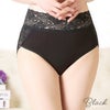 大きいサイズ レディース ストレッチ花柄レースショーツ　goldy-1487 【メール便可】 ブラック