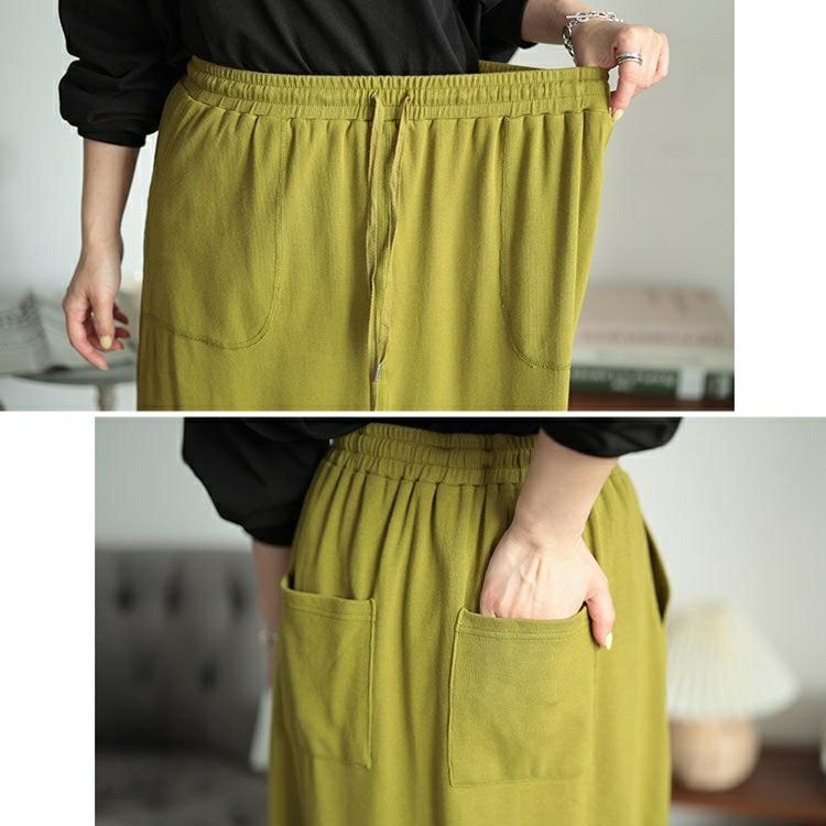 大きいサイズ レディース リブナロースカート　mncut-142422