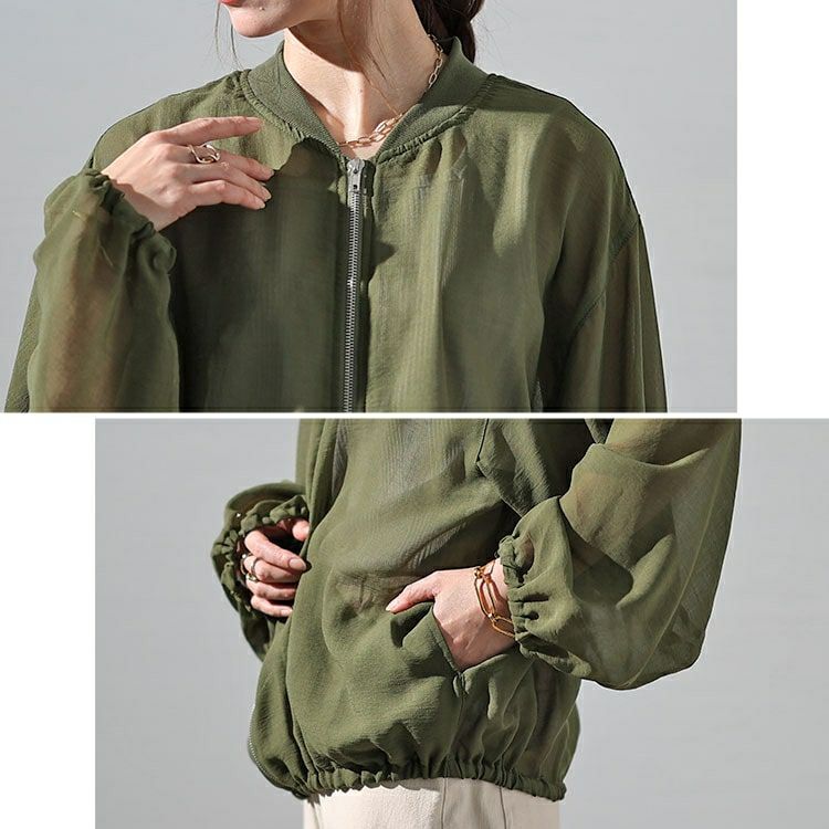 大きいサイズ レディース MA-1風シアーブルゾン　plan-3800237