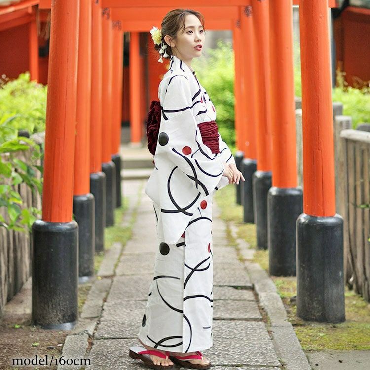 大きいサイズ レディース 【本仕立て浴衣】浴衣3点セット  大輪柄上下セパレート浴衣＆結び帯（3点）　yukata-s13s