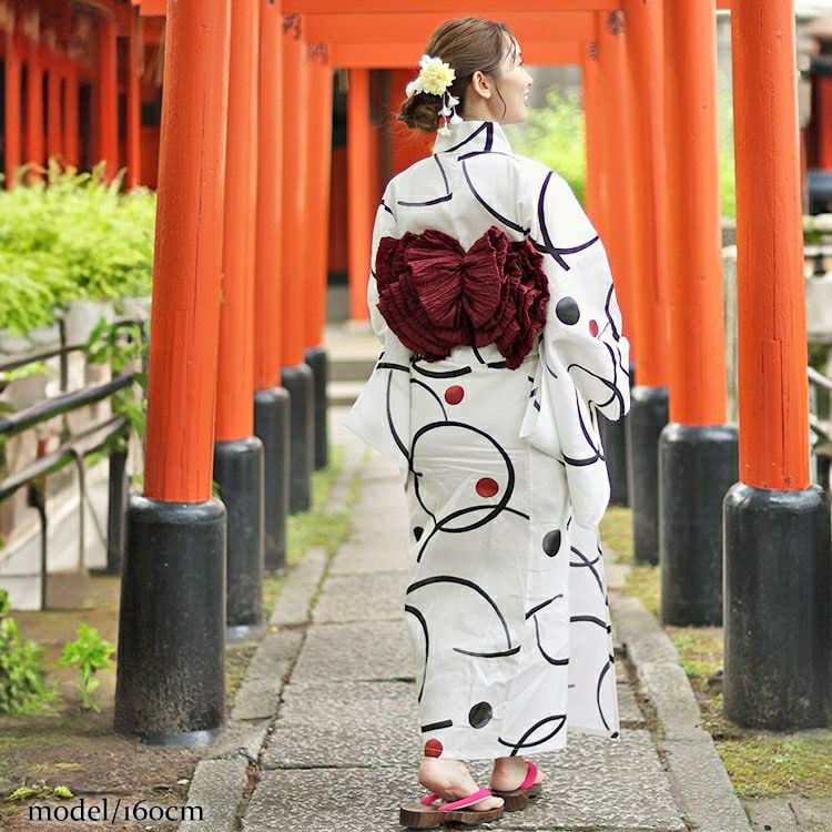 大きいサイズ レディース 【本仕立て浴衣】浴衣3点セット  大輪柄上下セパレート浴衣＆結び帯（3点）　yukata-s13s