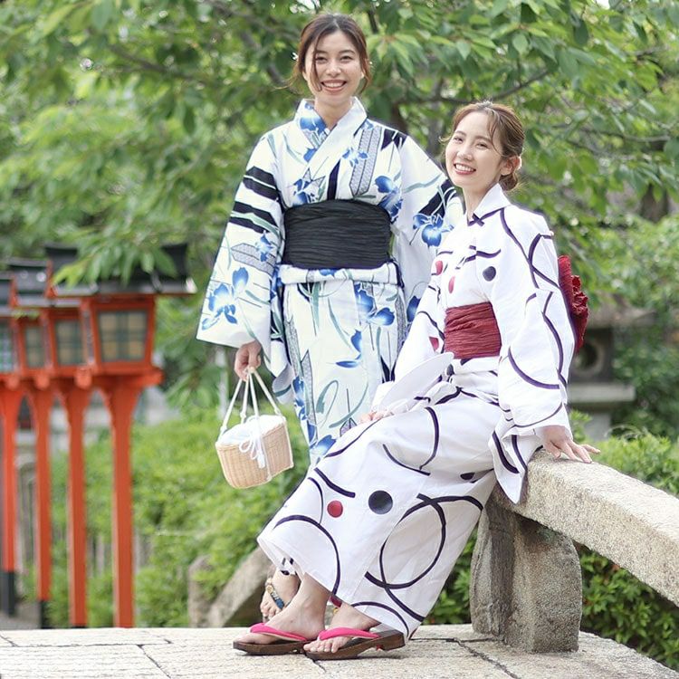 大きいサイズ レディース 矢羽根にあやめ柄上下セパレート浴衣＆結び帯3点セット　yukata-s11s