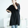 大きいサイズ レディース 接触冷感＆UVカット＆吸湿速乾サイドスリットチュニック　map-29 ブラック