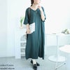 大きいサイズ レディース 接触冷感＆UVカット＆吸湿速乾サイドファスナーワンピース　map-28 グリーン