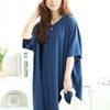 大きいサイズ レディース 接触冷感＆UVカット＆吸湿速乾サイドファスナーワンピース　map-28 ブルー