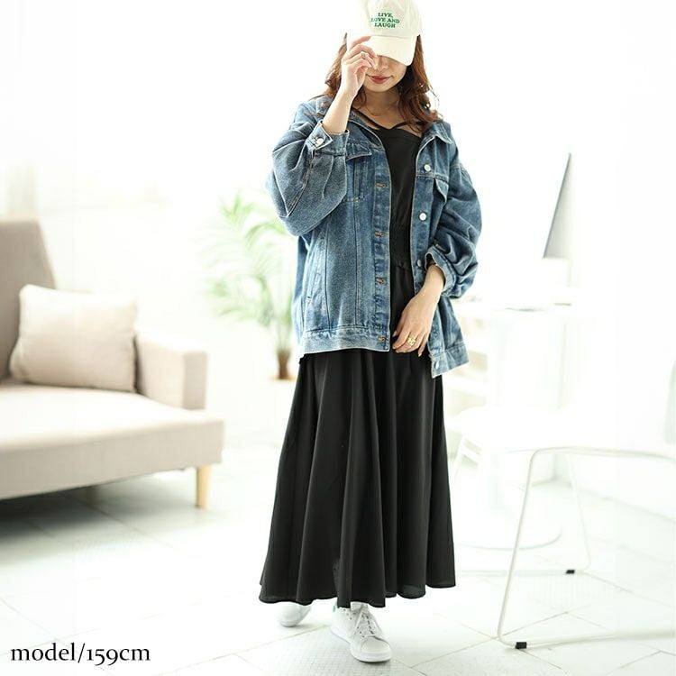 大きいサイズ レディース 配色クロスネックワンピース　fem-488