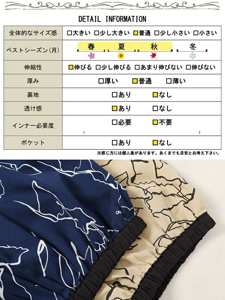 大きいサイズ レディース モダン花柄配色クロスネックワンピース　fem-483