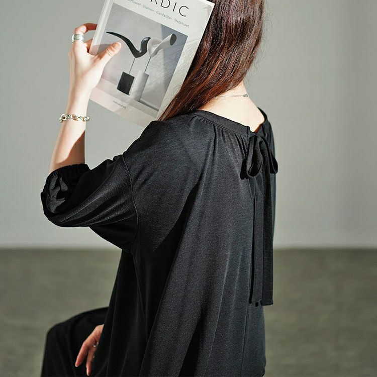 大きいサイズ レディース 前後2wayリボン＆ピンタックギャザーワンピース　u2-0092