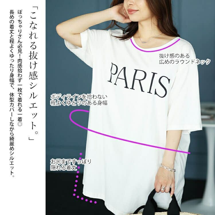 大きいサイズ レディース ビッグロゴコットンTシャツ　kt-4405 【メール便可】