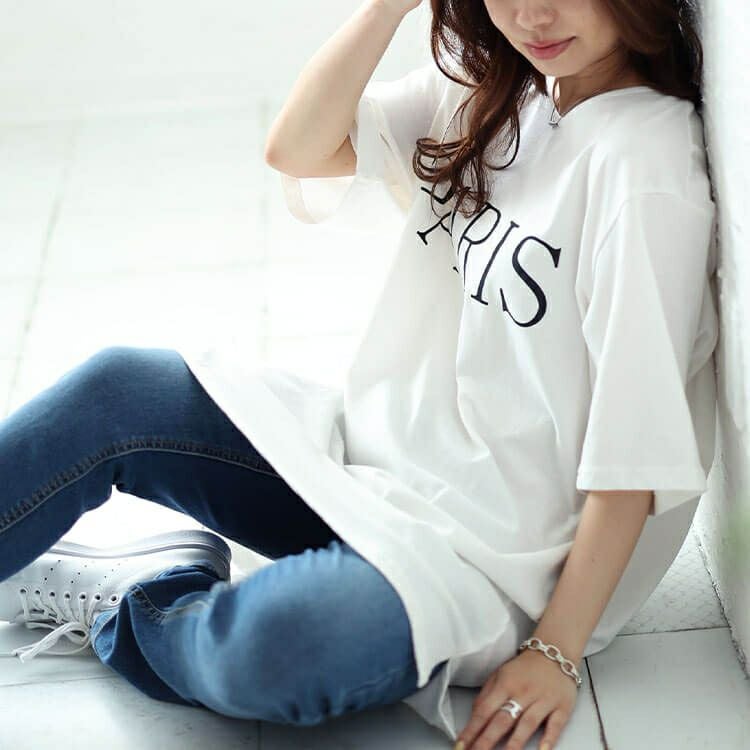 大きいサイズ レディース ビッグロゴコットンTシャツ　kt-4405 【メール便可】