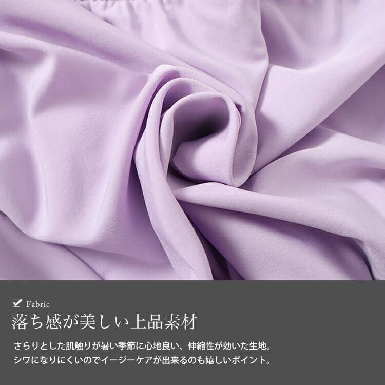 大きいサイズ レディース ツイストフロントプリーツ切替えパフスリーブワンピース　bro-0043