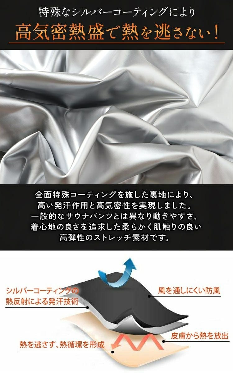 大きいサイズ レディース 発汗サウナダイエットパンツ　goldy-1492 【メール便可】