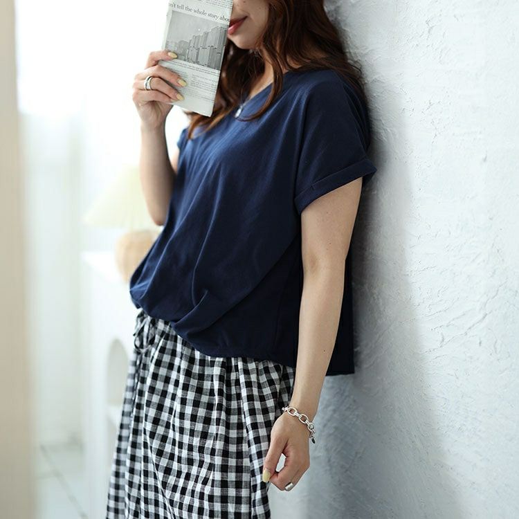 大きいサイズ レディース ギンガムチェックドッキングワンピース　plan-240084