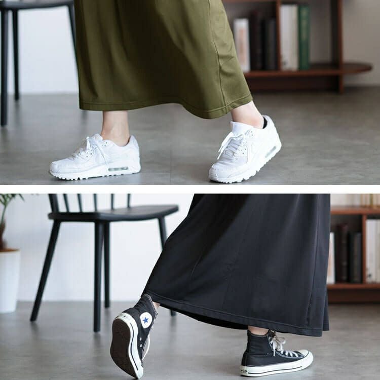 大きいサイズ レディース セミフレアカットスカート　maru-30047