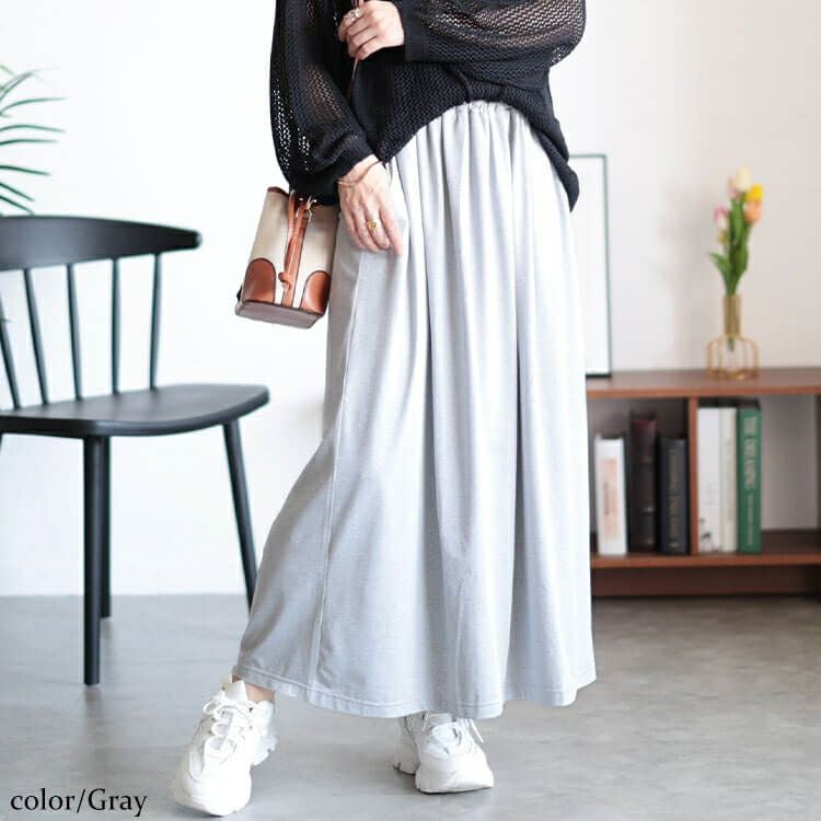 大きいサイズ レディース セミフレアカットスカート　maru-30047