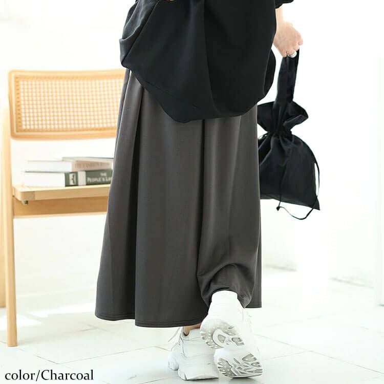 大きいサイズ レディース サイドラインテープフレアスカート　maru-30042