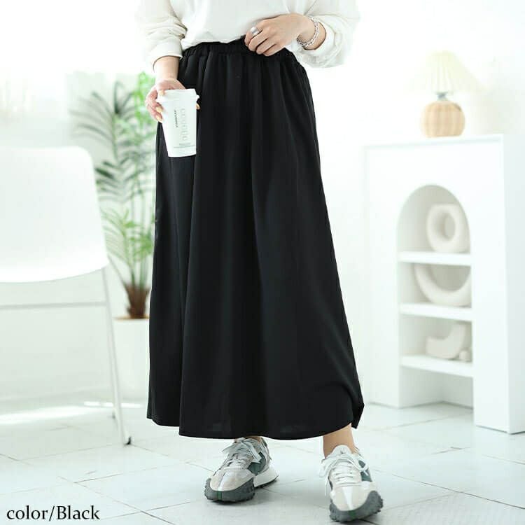 大きいサイズ レディース サイドラインテープフレアスカート　maru-30042
