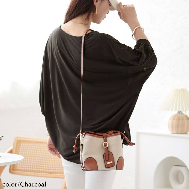 大きいサイズ レディース Vネックバルーンドルマンプルオーバー　maru-30036 【メール便可】