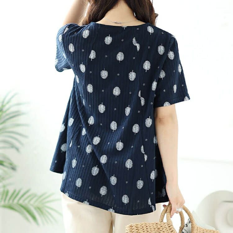 大きいサイズ レディース ウッド柄リブAラインプルオーバー　cast-1644008 【メール便可】