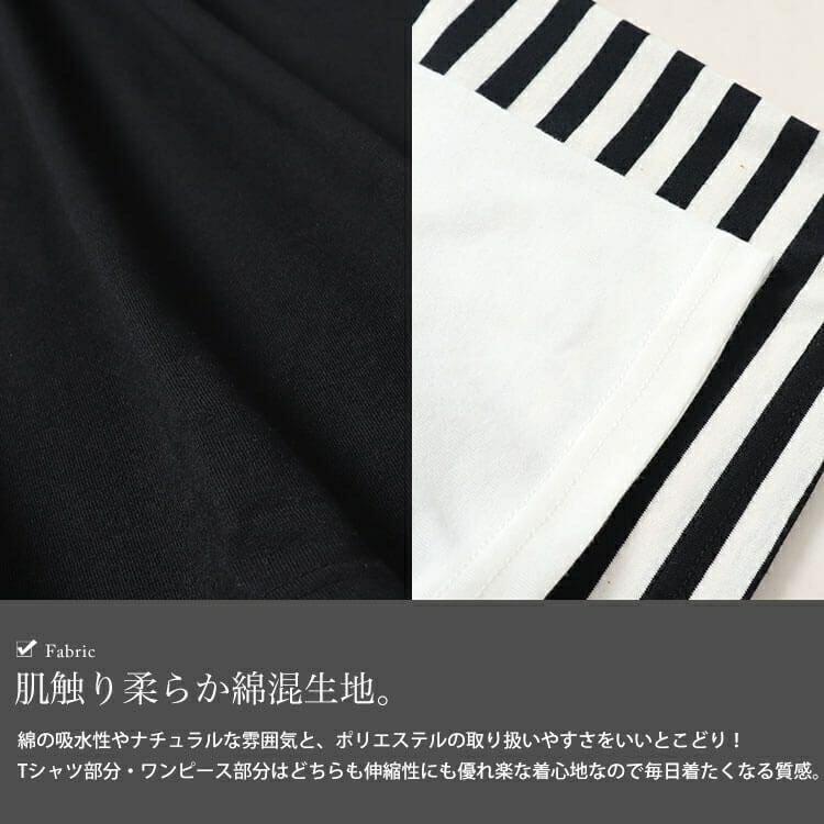 大きいサイズ レディース Tシャツドッキングキャミワンピース　cast-5544016 【メール便可】