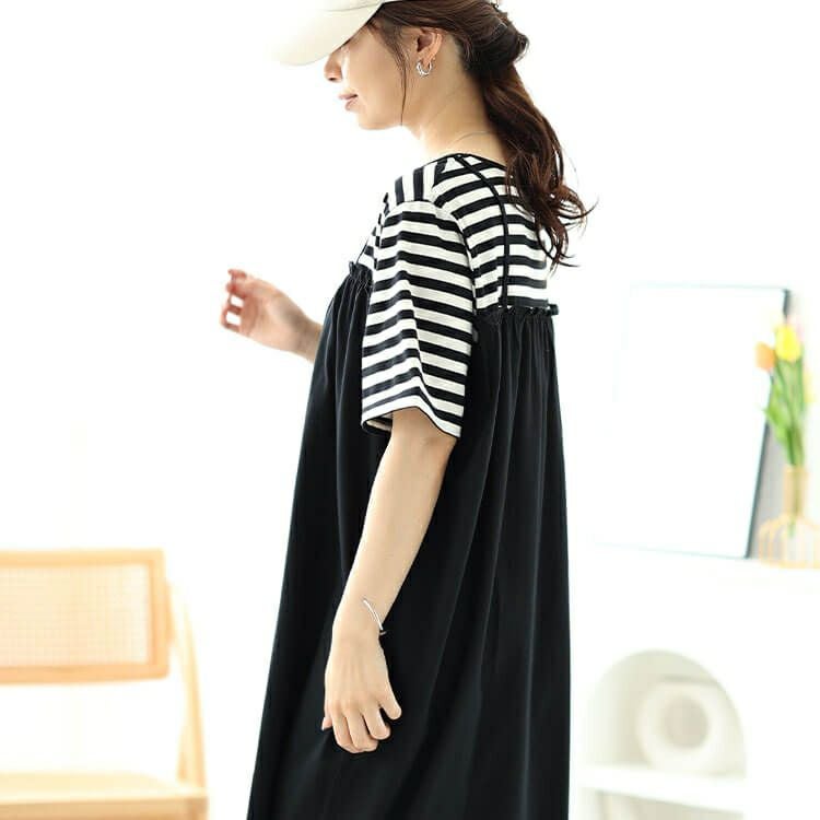 大きいサイズ レディース Tシャツドッキングキャミワンピース　cast-5544016 【メール便可】