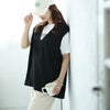 大きいサイズ レディース バックタックコクーンベスト　mncut-142429 【メール便可】 ブラック
