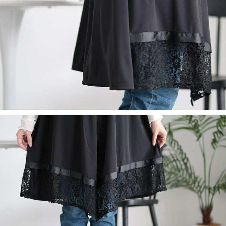 大きいサイズ レディース レース切り替えジレ　tog-1001