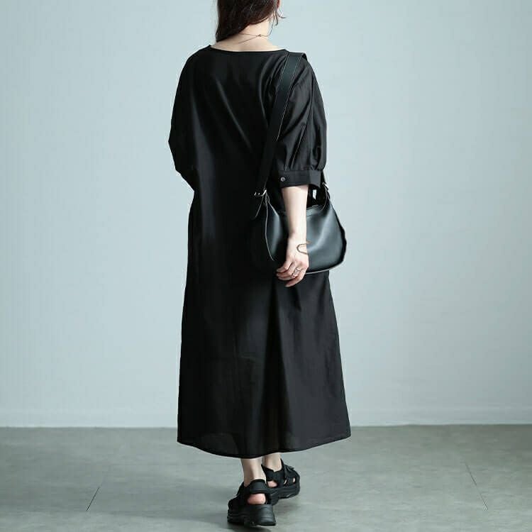 大きいサイズ レディース エスニック刺繍キーネックインド綿ワンピース　kt-24mi3 【メール便可】