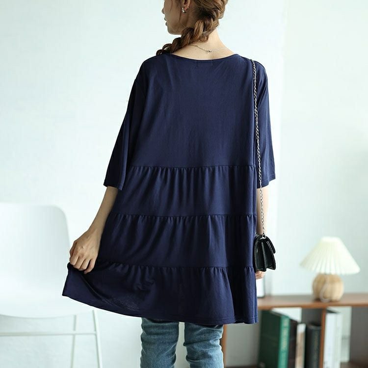 大きいサイズ レディース Vネックティアードチュニック　cast-5546010 【メール便可】