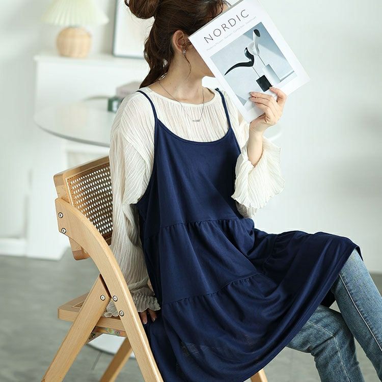 大きいサイズ レディース ティアードキャミソールチュニック　cast-5546009 【メール便可】