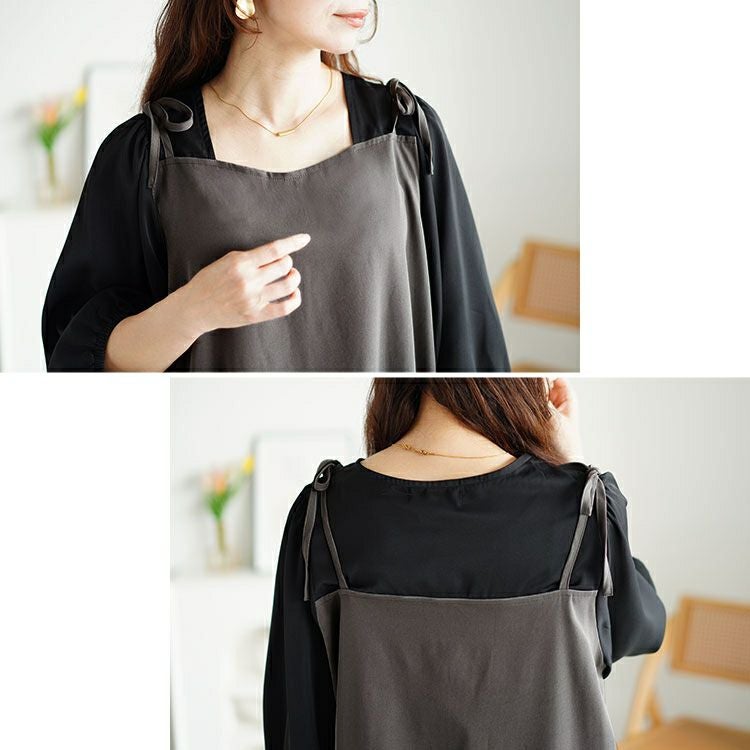 大きいサイズ レディース ブラウスドッキングマーメイドキャミワンピース　fem-511